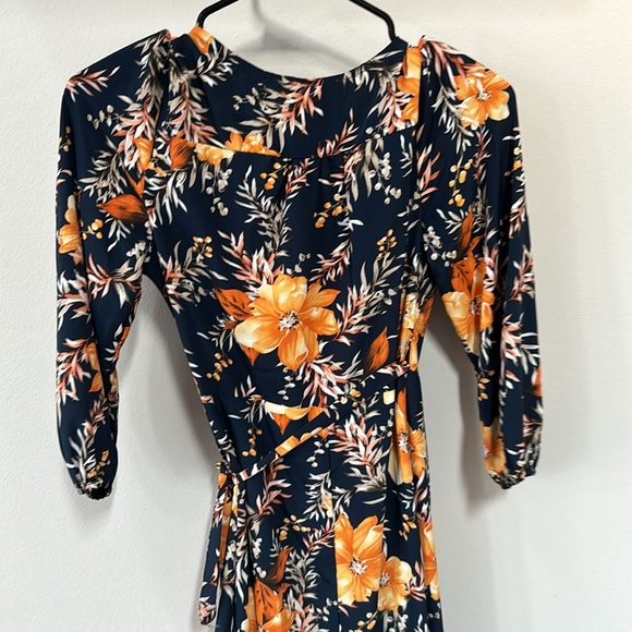 Audrey Parks Navy Floral Dress - Picture 6 of 7